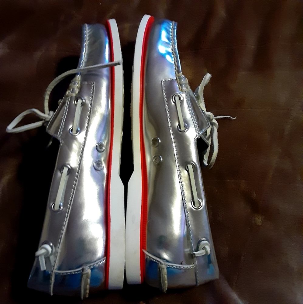 Mens metallic new boat shoes